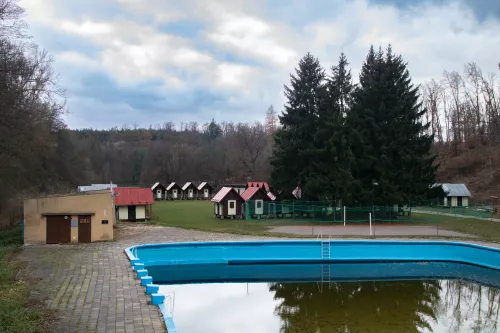 Pohled ze skluzavky